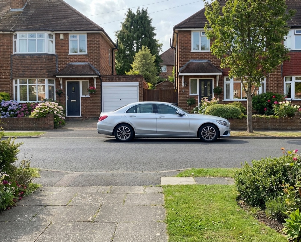 Residential street in Angmering with wheelie bins